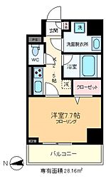 CLAIR（クレール） 1階1Kの間取り