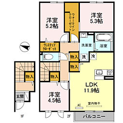 エクセル加太 3LDKの間取図画像