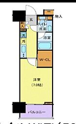 ル・リオン豊洲ウォーターフロント 1Kの間取図画像
