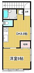 メゾン宮坂 1DKの間取図画像