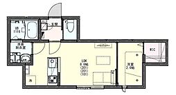 KEIAI RESIDENCE せんげん台II 2階1LDKの間取り