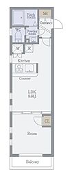 ビバリーホームズ笹塚 1LDKの間取図画像