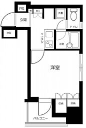 プレール・ドゥーク八丁堀 2階1Kの間取り