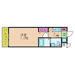 JR東海道・山陽本線 塚本駅 徒歩7分の賃貸マンション 1階1Kの間取り