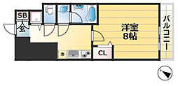 ラフィーネ神戸NorthWing 1Kの間取図画像