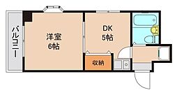 ケイエフビル 2階1DKの間取り