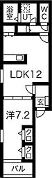 Premier 1階1LDKの間取り