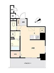 JR総武線 市川駅 徒歩9分の賃貸マンション 3階1Kの間取り