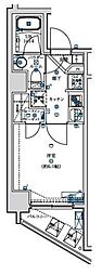 フェルクルールプレスト目白 1Kの間取図画像