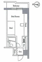 アレックス日乃本 9階ワンルームの間取り