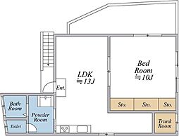 シルクメゾン 1階1LDKの間取り