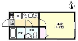 GraceHouse中葛西 1Kの間取図画像