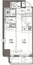 ベルジューレ神保町 1LDKの間取図画像