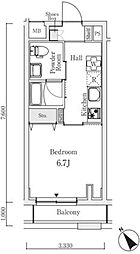 S.E.S. 1Kの間取図画像