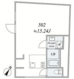 ｔｒｉａｓ210 5階1LDKの間取り