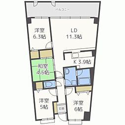 アイランドシティインフィニガーデンE棟 4LDKの間取図画像