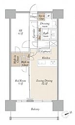 ライトテラス新宿御苑 5階1SLDKの間取り