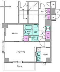 レジディア文京音羽 1LDKの間取図画像