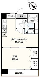 パラシオン恵比寿 1DKの間取図画像