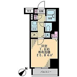 アーク銀座京橋 1Kの間取図画像