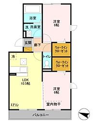 間取図画像 2LDK