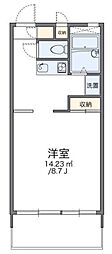 レオパレスＡＯＫＩ 2階1Kの間取り