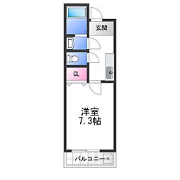 シエスタ 1Kの間取図画像