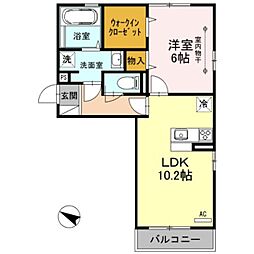 リヴェール 1LDKの間取図画像