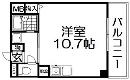 サンメッセ交野 ワンルームの間取図画像
