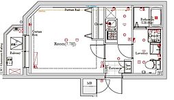 GALICIA南長崎 1Kの間取図画像