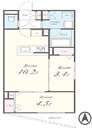 Residence Koenji Square(レジデンスコウ 2LDKの間取図画像