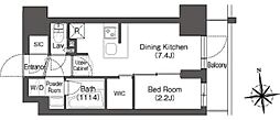 COMFORIA王子 1DKの間取図画像