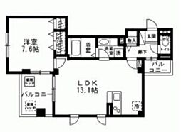 スカイスタジオ 3階1LDKの間取り