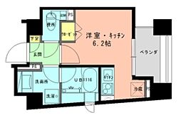 ラフィネジュ学芸大学 ワンルームの間取図画像
