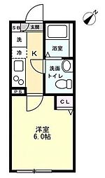 川越市南大塚4丁目アパート 1Kの間取図画像