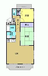 パークサイド21 305 3階2LDKの間取り