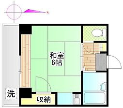 吉野荘 1Kの間取図画像