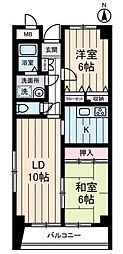 ガーデンヴィラクレセント 2LDKの間取図画像