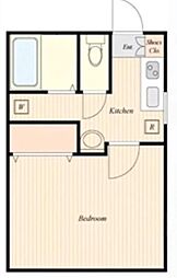 Classy蘇我 1Kの間取図画像