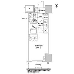 コンフォリア浅草橋 1Kの間取図画像