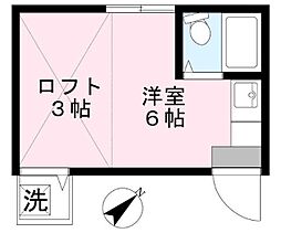 シティハイム ワンルームの間取図画像
