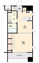 TLRレジデンス両国 1DKの間取図画像