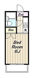 ガーデンハイツ飯山B ワンルームの間取図画像
