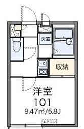 レオパレスメゾン田中2 1Kの間取図画像