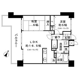 エスリード南摂津 2LDKの間取図画像
