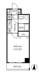 クロスレジデンス清澄白河 1Kの間取図画像