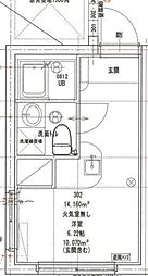 MaisondeCiEL5 ワンルームの間取図画像