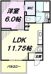 コンフォート 1LDKの間取図画像