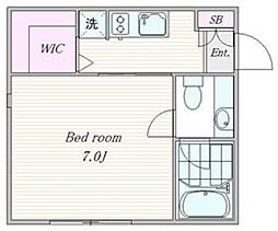 Y381 1階1Kの間取り