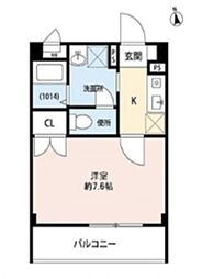 アンプルールフェール本川越 1Kの間取図画像